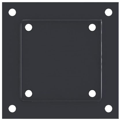 Основи за стълбове квадрат 12 бр прахово боядисана стомана