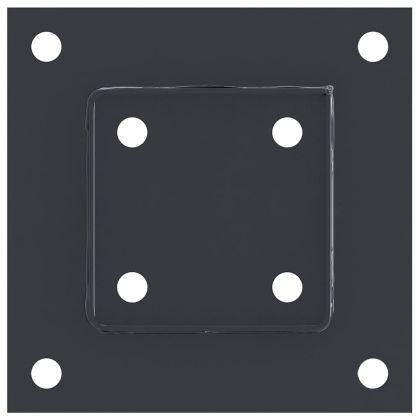 Основи за стълбове квадрат 12 бр прахово боядисана стомана