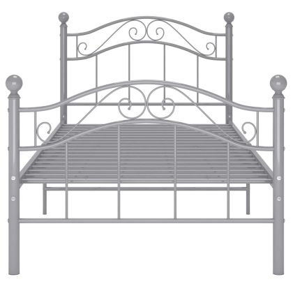 Рамка за легло, сива, метал, 90x200 см