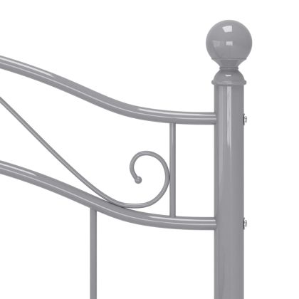 Рамка за легло, сива, метал, 90x200 см