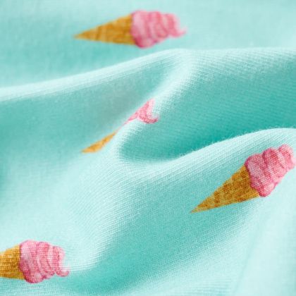 Детска рокля с шнур, светла мента, 116