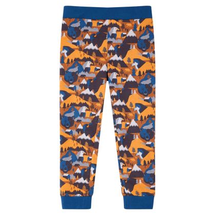 Детска пижама с дълъг ръкав, коняк, 116