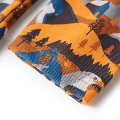 Детска пижама с дълъг ръкав, коняк, 116