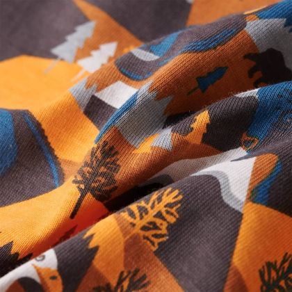 Детска пижама с дълъг ръкав, коняк, 116