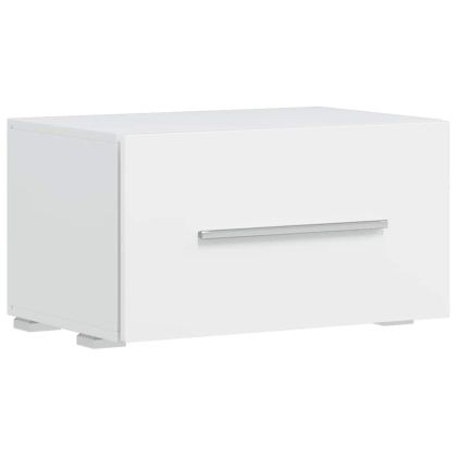 ТВ комплект шкафове, 5 части, с LED осветление, бял