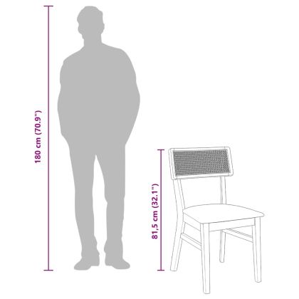 Трапезни столове с възглавници 2бр Кафяв масивна дървесина гума