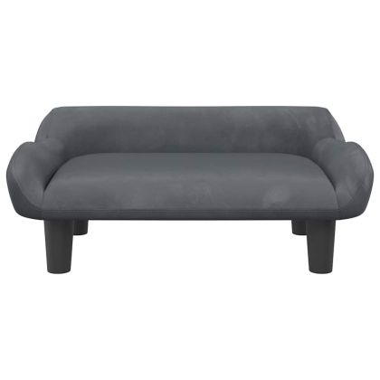 Кучешко легло тъмносиво 70x40x24 см кадифе