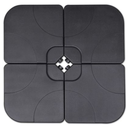 Алуминиев градински чадър с преносима основа, зелен