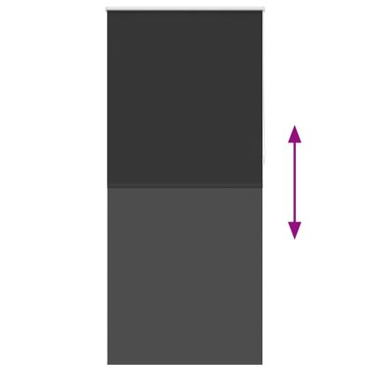 Руло щора 120 х 230 см, цвят черен