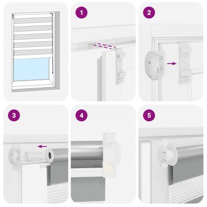 Щора "Зебра" 40 х 100 см, черна