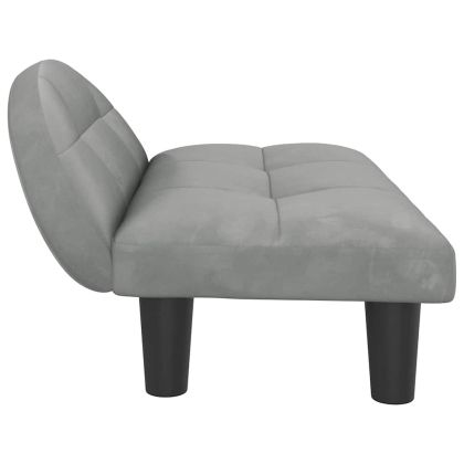 Кучешко легло светлосиво 70x52x30 см кадифе