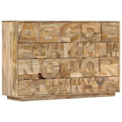 Шкаф "Азбука" с 6 чекмеджета, 120x35x79 см, манго масив