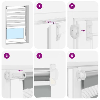 Щора "Зебра" 80 х 175 см, цвят сив