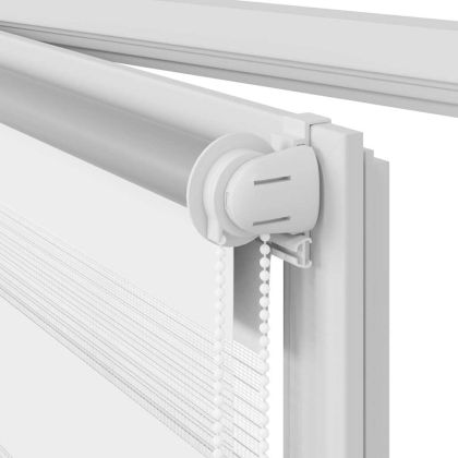 Щора "Зебра" 140 х 175 см, цвят бял