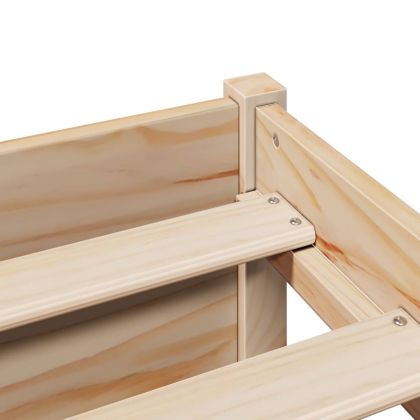 Легло с етажерка за книги, без матрак, 180x200 см, бор масив