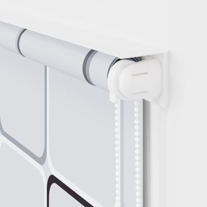 Ролетна щора за баня, 160x240 см, квадрати