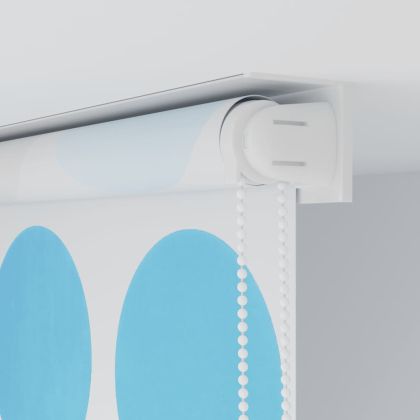 Ролетна щора за баня, 140x240 см, кръгове