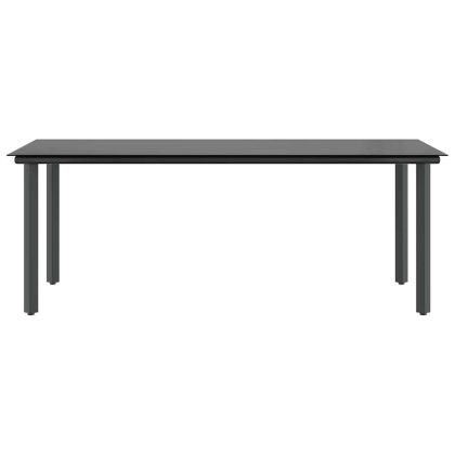 Градински комплект с възглавници 7 части кафяв полиратан стъкло