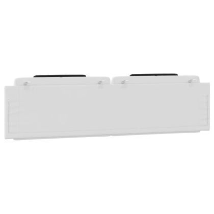 Мека табла за легло Viana, бяла и черна, 200 см, изкуствена кожа