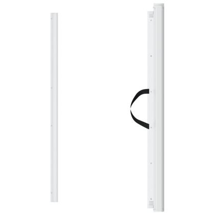 Прибираща се врата за домашни любимци, бяла, 117,5x125 см