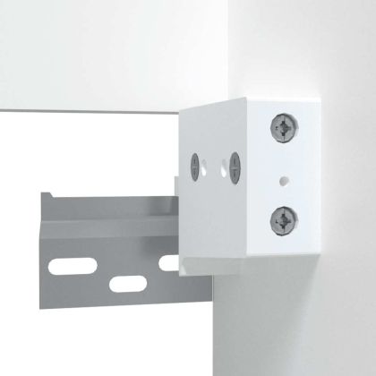 Шкаф за баня с огледало, бял, инженерно дърво