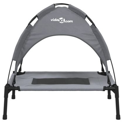 Кучешко легло със сенник, антрацит, Оксфорд плат и стомана