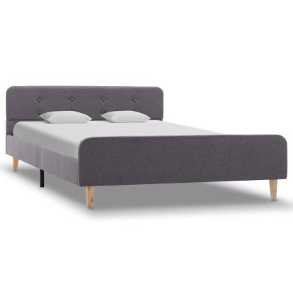 Рамка за легло, светлосива, текстил, 120x200 см