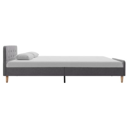 Рамка за легло, светлосива, текстил, 120x200 см