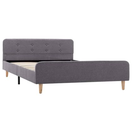 Рамка за легло, светлосива, текстил, 120x200 см