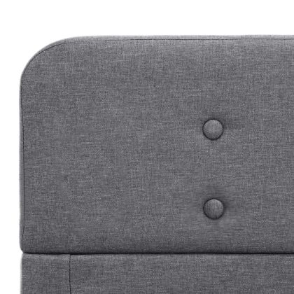 Рамка за легло, светлосива, текстил, 140x200 см