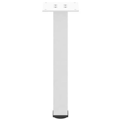 Крака за масичка за кафе, 4 бр., бели, 42-44 см, стомана