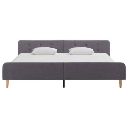 Рамка за легло, светлосива, текстил, 180x200 см