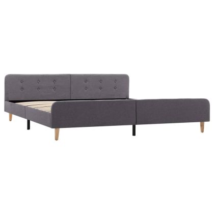 Рамка за легло, светлосива, текстил, 180x200 см