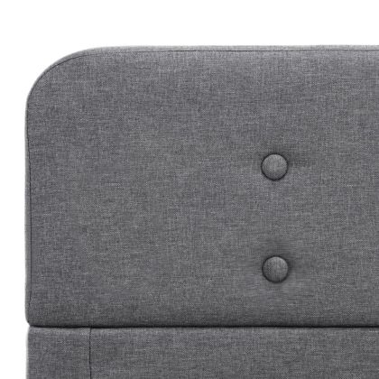 Рамка за легло, светлосива, текстил, 160x200 см