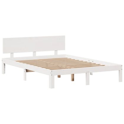 Легло с етажерка за книги, без матрак, 120x190 см, бор масив