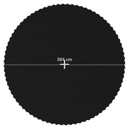 Отскачаща повърхност за кръгъл батут 14 Ft/4,27 м черен текстил