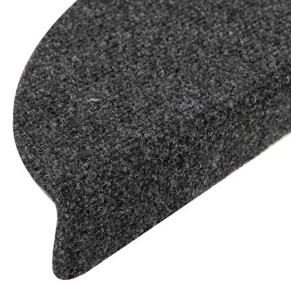 Изтривалки за стълби, самозалепващи се, 10 бр., 56x17x3 см, антрацит, полукръгли