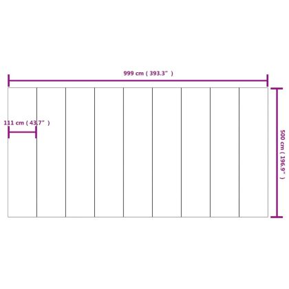Подложка за басейни светлосива 999x500см полиестерен геотекстил