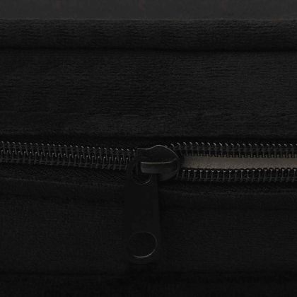 Кучешки диван, черен, 67x47x36 см, плюш