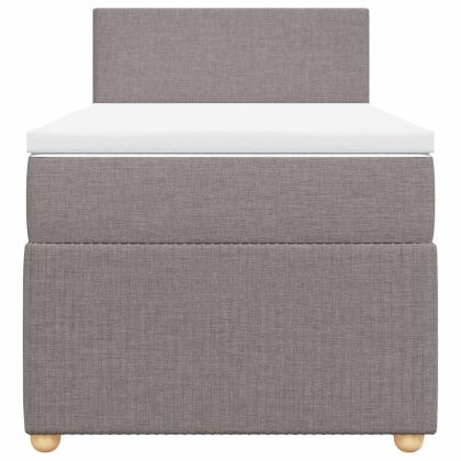 Боксспринг легло с матрак, таупе, 80x200 см, плат