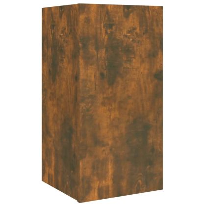 Комплект ТВ шкафове от 4 части, опушен дъб, инженерно дърво