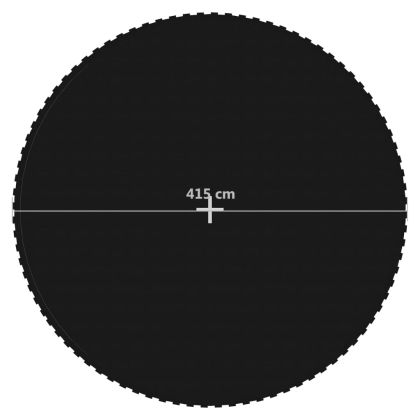 Отскачаща повърхност за кръгъл батут 15 Ft/4,57 м черен текстил