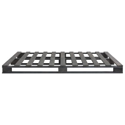 Палетна рамка за легло, сива, бор масив, 180х200 см