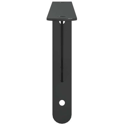 Скоби за рафт 4 бр 30x2,5x15,5 см черен неръждаема стомана