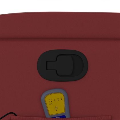 Масажен наклоняем стол, виненочервен, изкуствена кожа