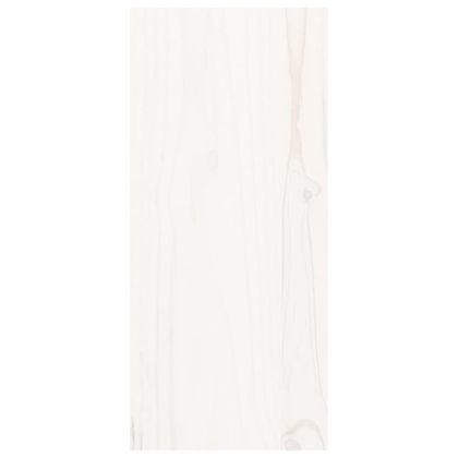 Шкаф за вино, бял, 56x25x56 см, масивна дървесина, бор