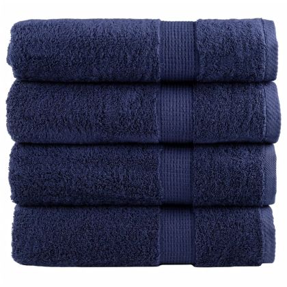 Премиум кърпи за баня SOLUND 4 бр нейви сини 70x140 см 600 gsm