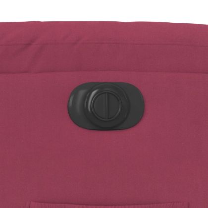 Електрически реклайнер стол, виненочервен, кадифе