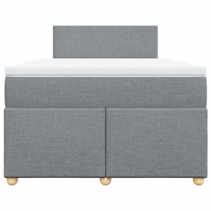 Боксспринг легло с матрак, светлосиво, 120x190 см, плат