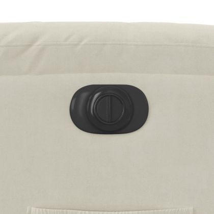 Електрически реклайнер стол, кремав, кадифе